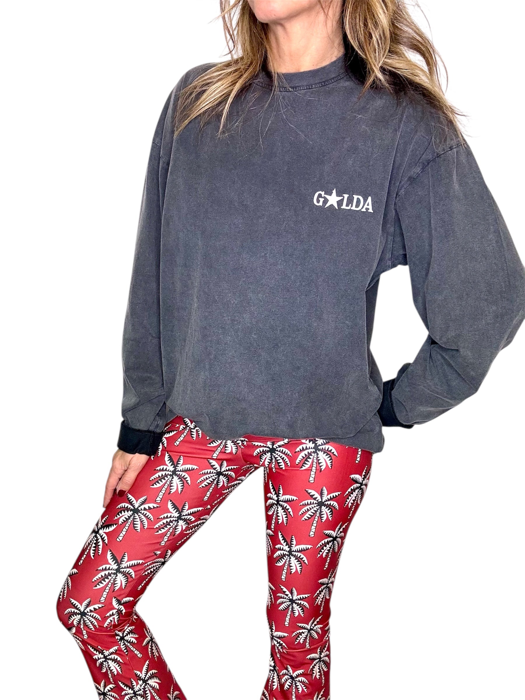 Embroidery T-Shirt Vintage Black