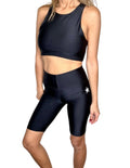 Yoga Biker Black Shiny