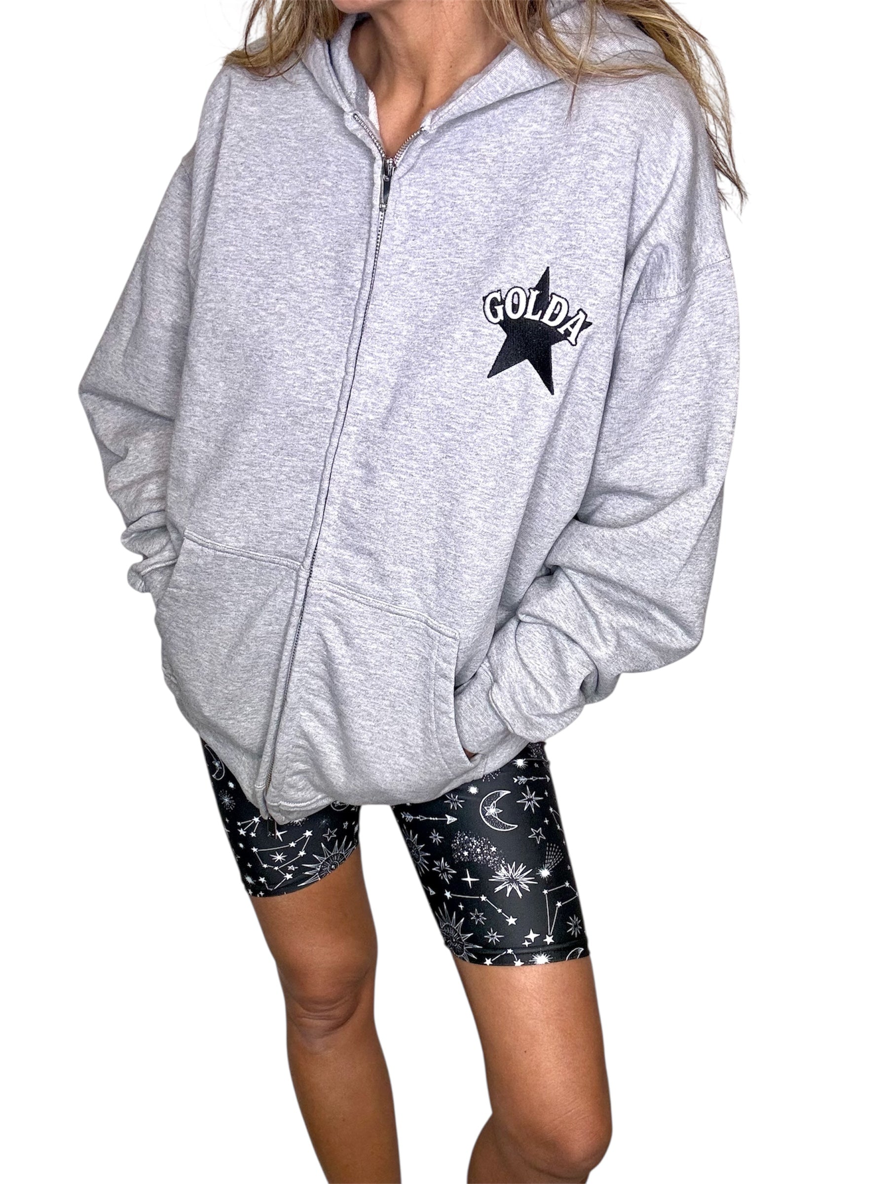 Sheriff Hoodie Zip Heather Grey