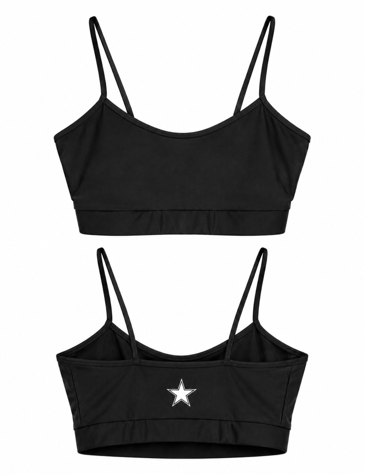 Yoga Brassière Fines Bretelles Black Mat