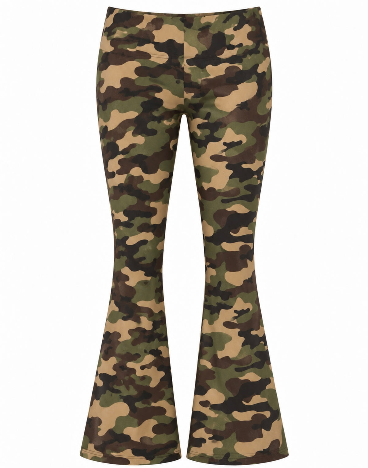 Velvet Prints Patte d'éléphant Army