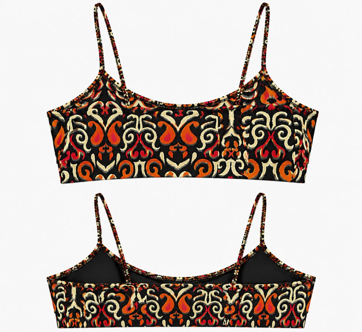 Yoga Brassière Fines Bretelles Tangerine