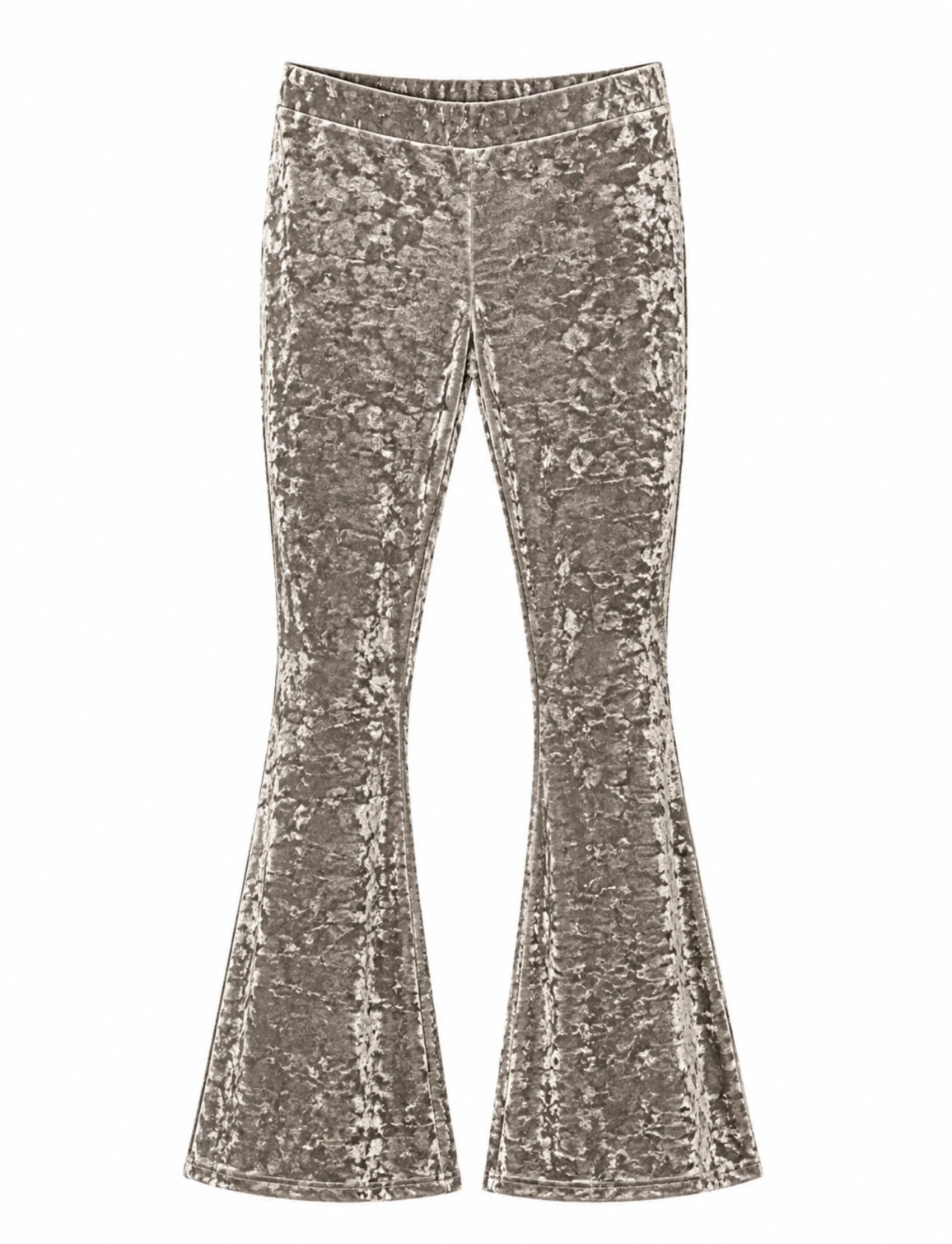 Velvet Crushed Patte d'éléphant Grey