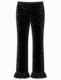 Velvet Crushed Ruffles Black
