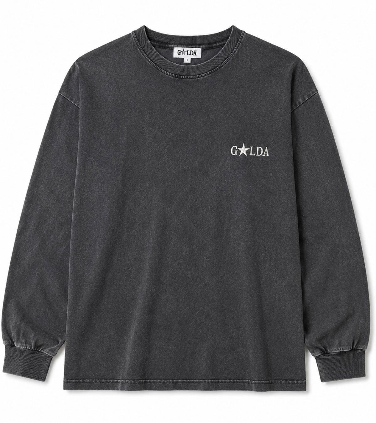 Embroidery T-Shirt Vintage Black