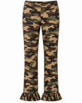 Velvet Prints Ruffles Army
