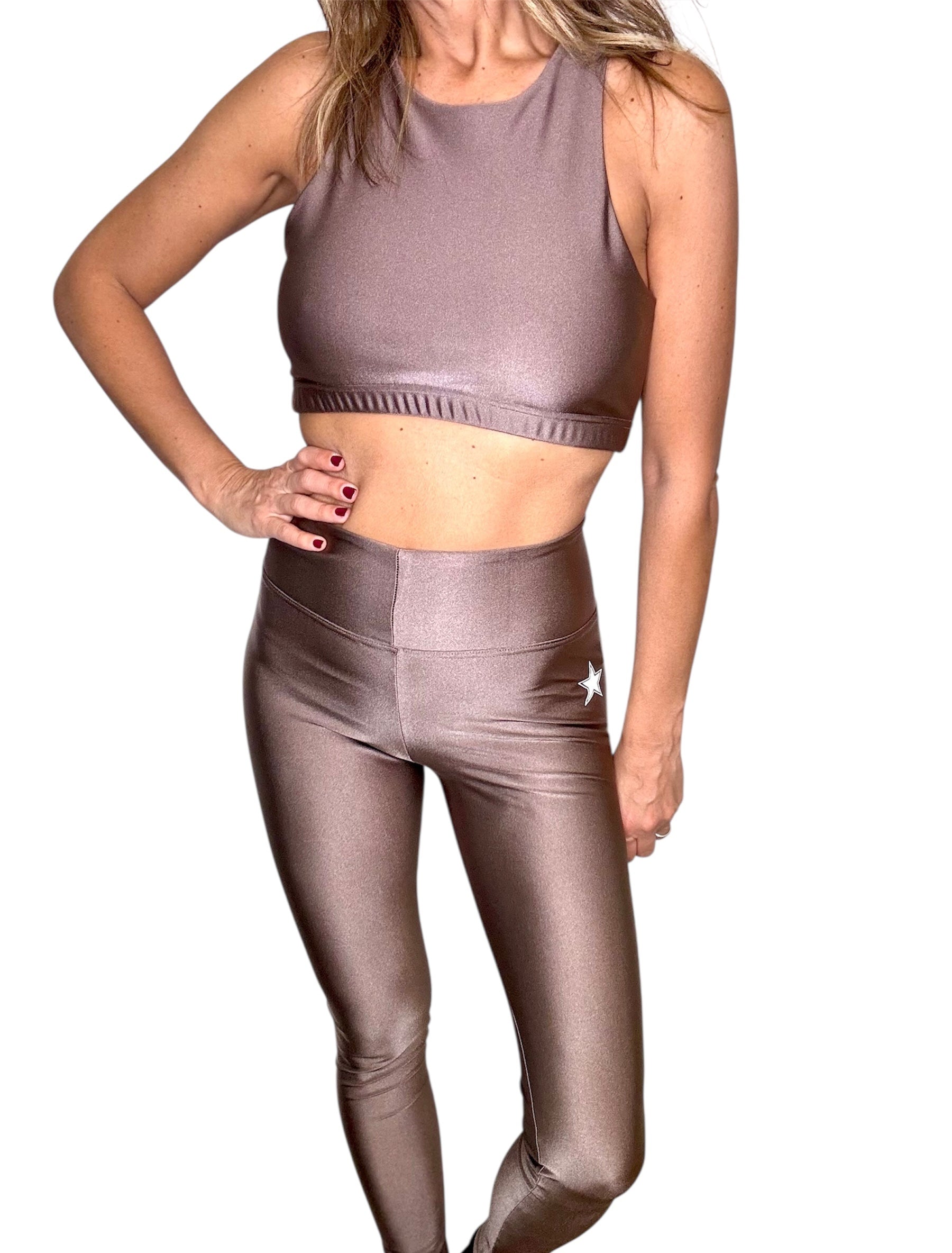 Yoga Legging Taupe Shiny