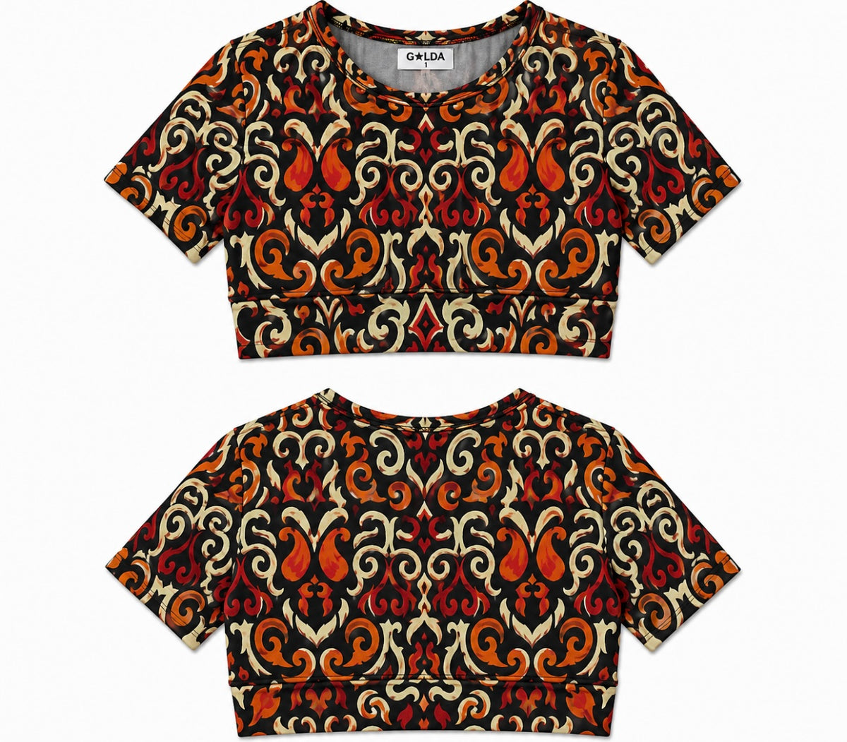 Yoga Brassière Tee-Shirt Tangerine
