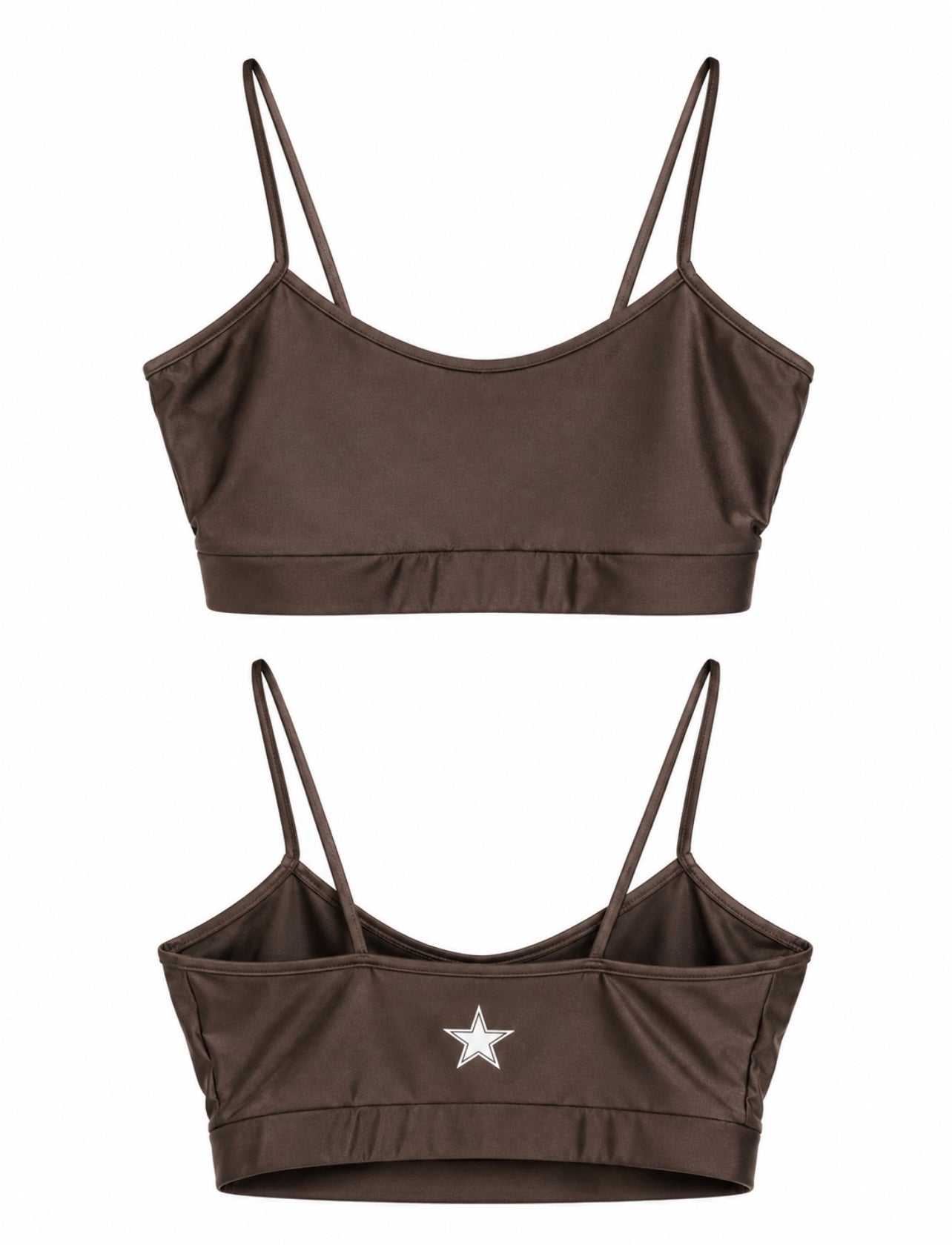 Yoga Brassière Fines Bretelles Expresso Shiny