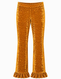 Velvet Crushed Ruffles Mustard