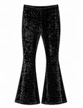 Velvet Crushed Patte d'éléphant Black