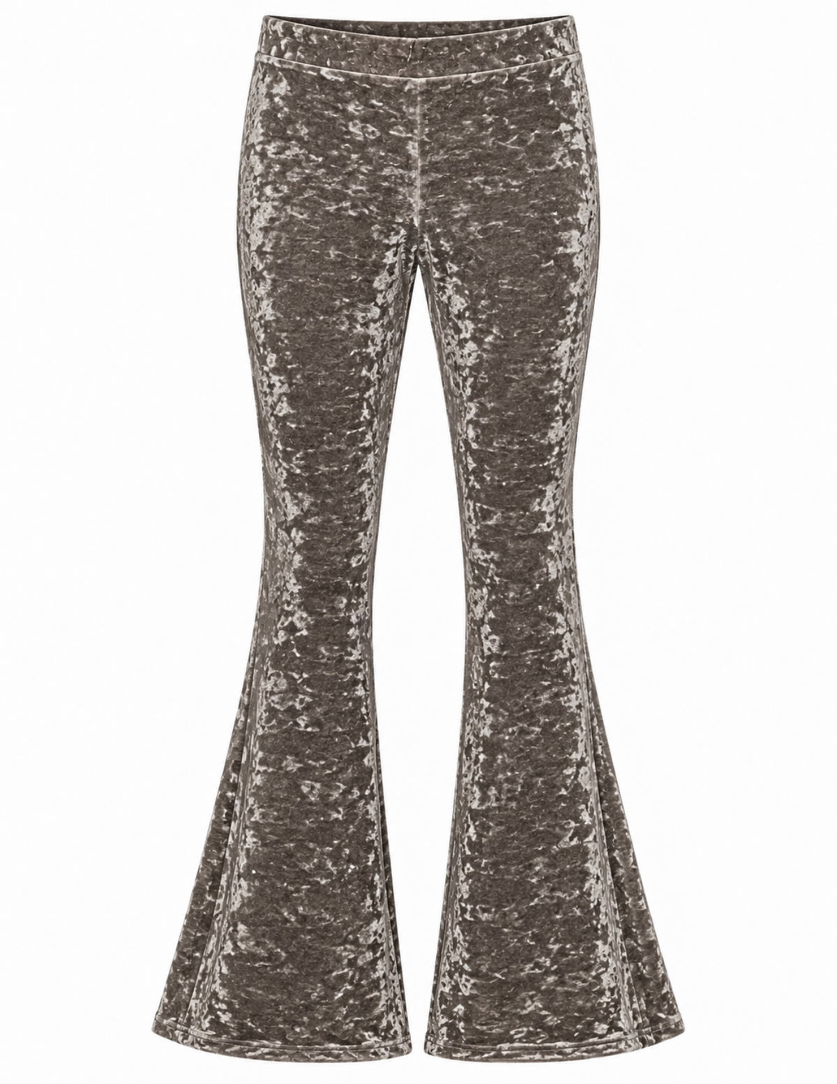 Velvet Crushed Patte d'éléphant Grey