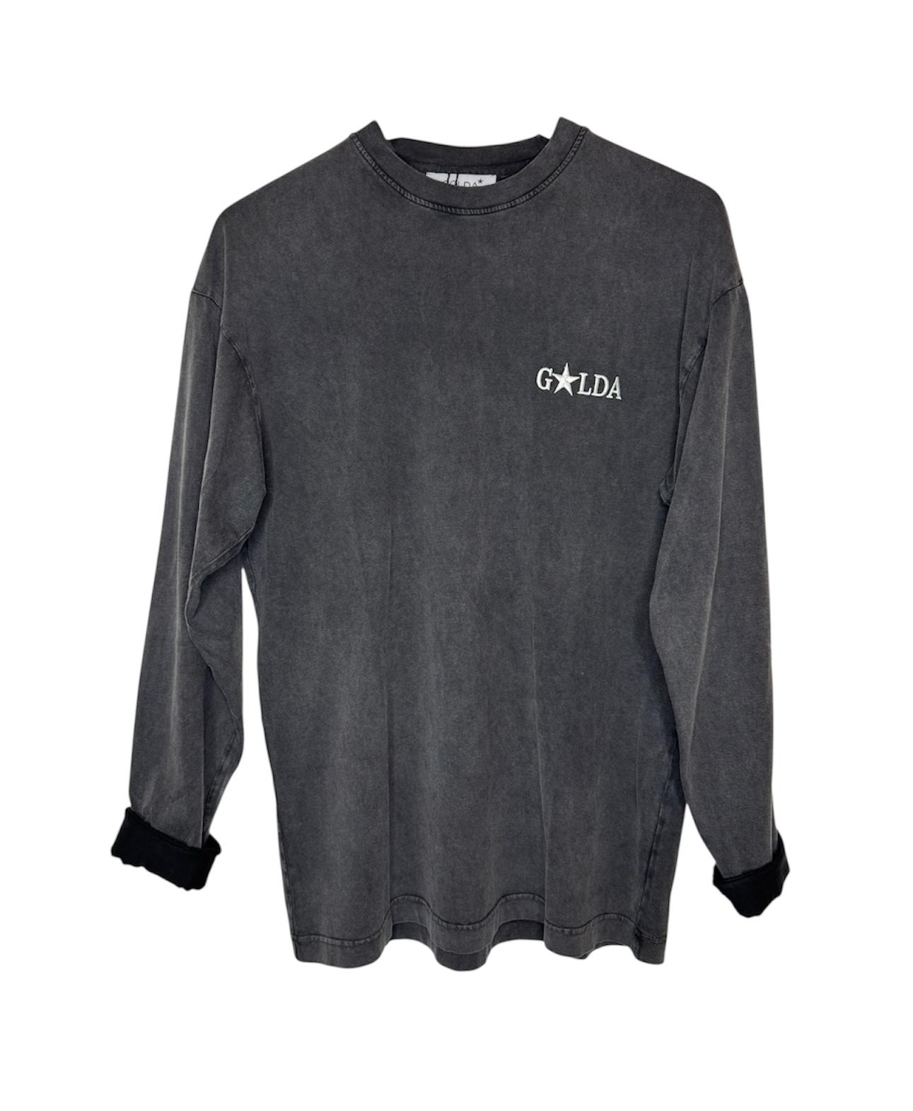 Embroidery T-Shirt Vintage Black