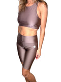 Yoga Biker Taupe Shiny