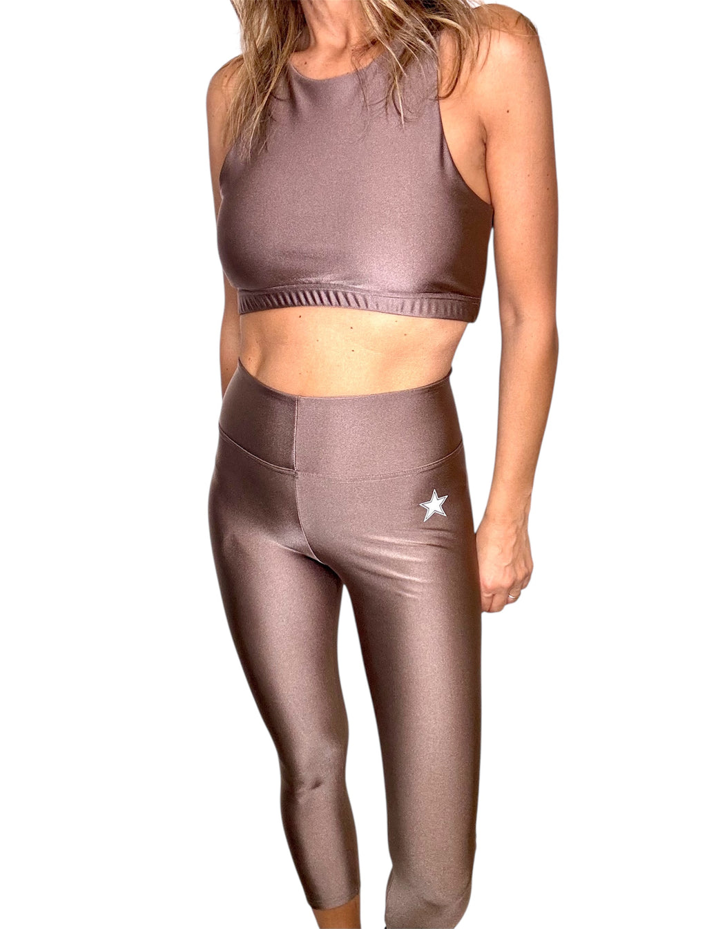 Yoga Capri Taupe Shiny