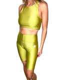 Yoga Biker Olive Shiny