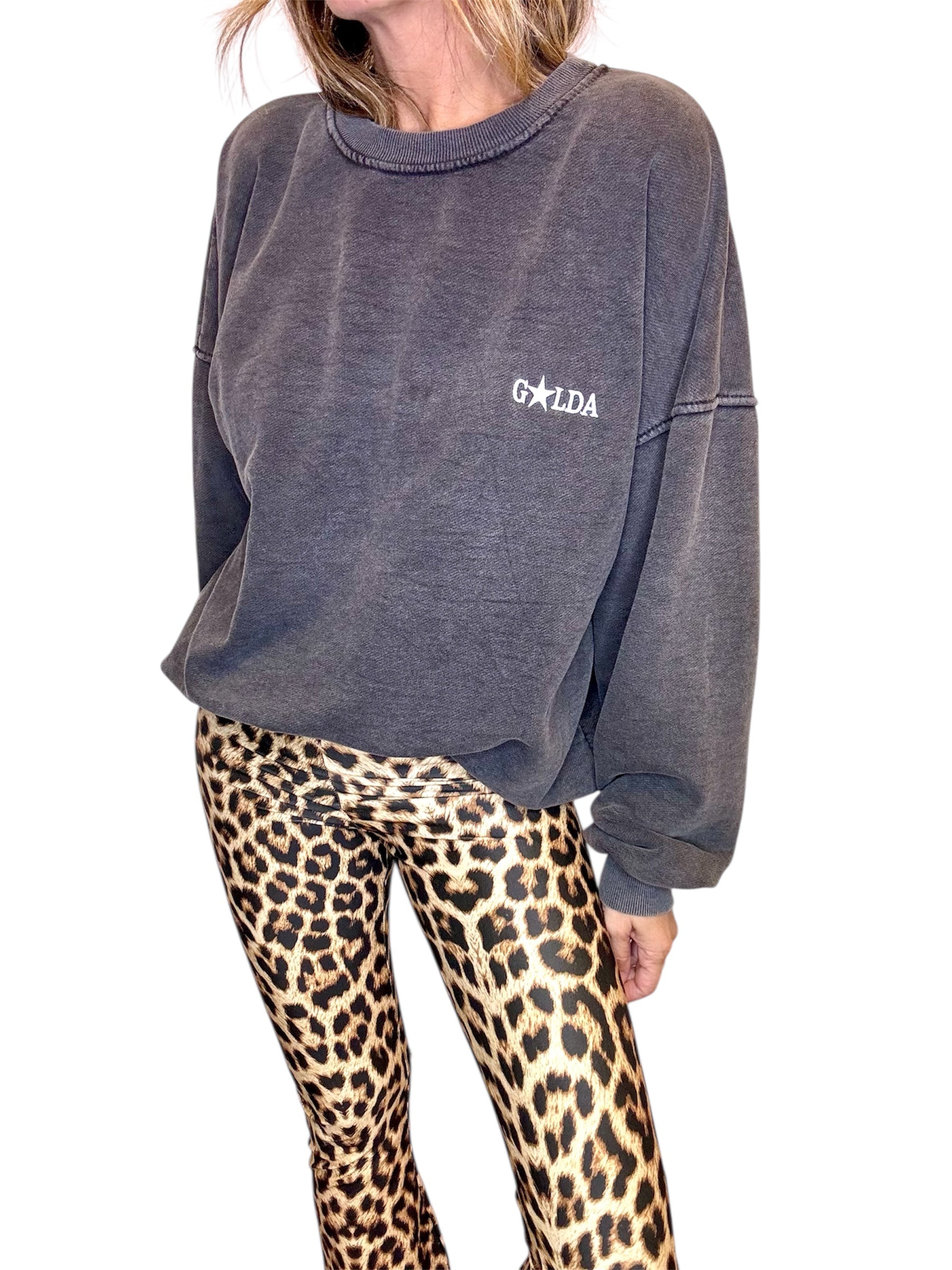 Colored Crewneck Vintage Black