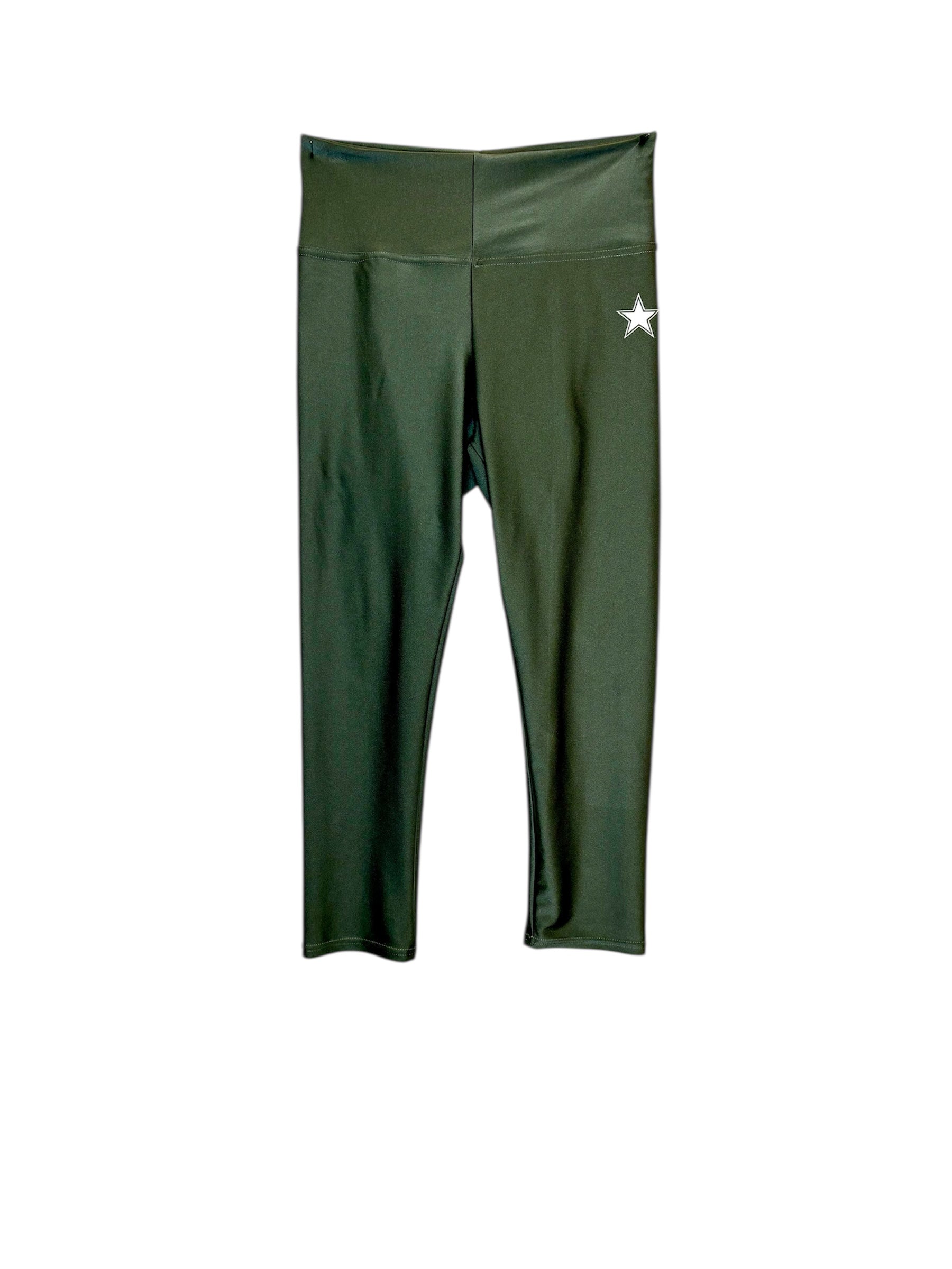 Yoga Capri Army Shiny